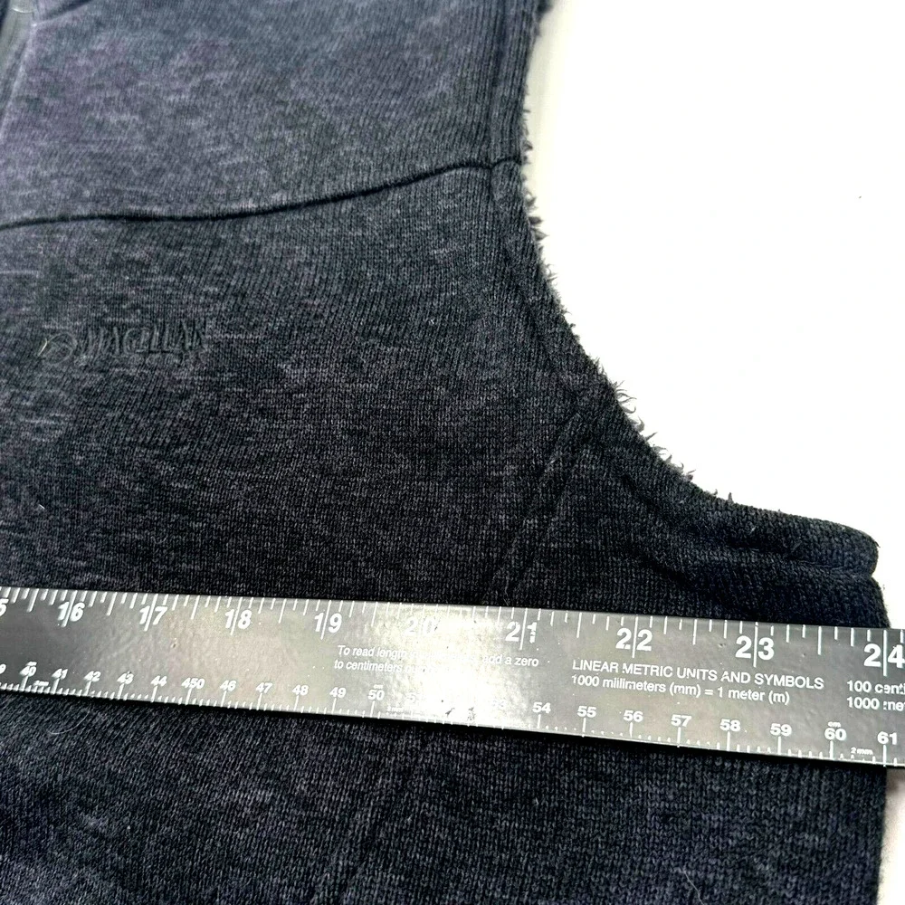 MAGELLAN Mens 2X Black Fleece Lined Sweater Vest Zip Pockets Hiking Outdoor GORP